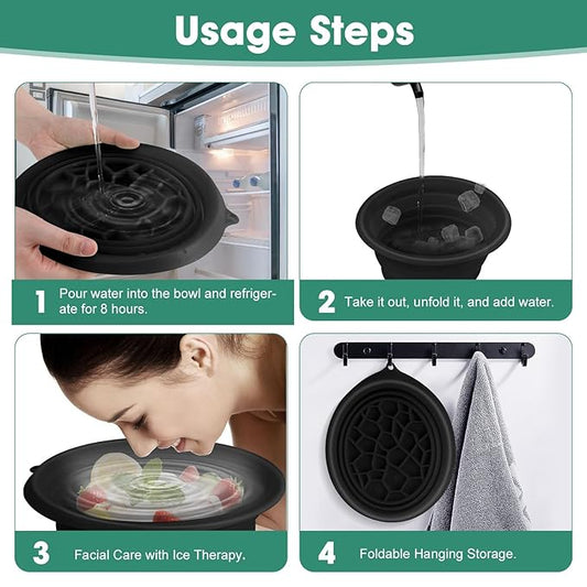 Collapsible Silicone Facial Ice Bowl