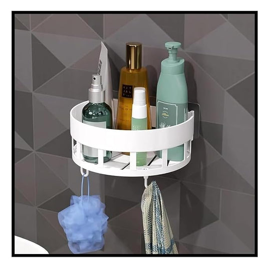 Bathroom Shelves with Hooks (Pack of 2)