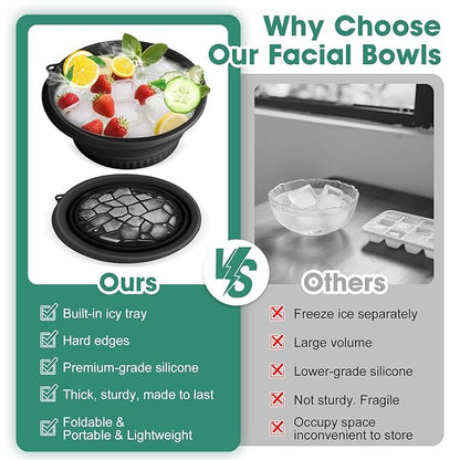 Collapsible Silicone Facial Ice Bowl
