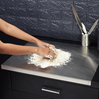 Stainless Steel Chopping Board & Kitchen Countertop - 41 x 31 Cm
