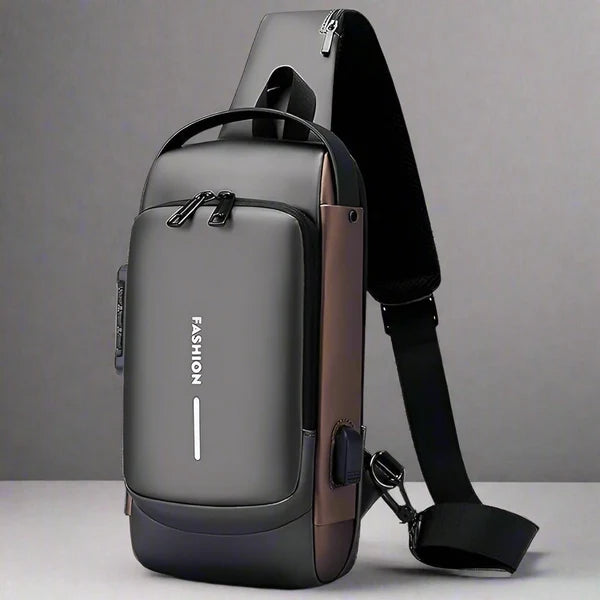 Sling Bag for Men Stylish Crossbody Backpack for Men & Women, Anti-Theft Chest Bag with USB Charging Port, Messenger Bags, Casual Shoulder Bag