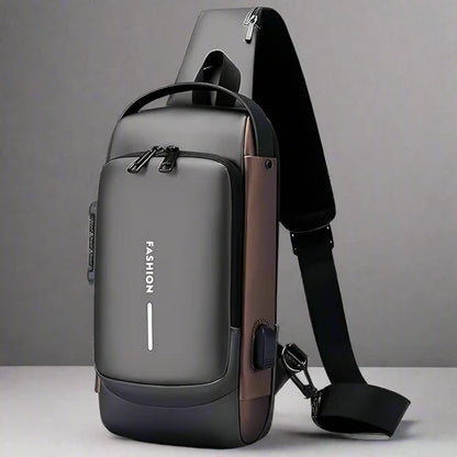 Sling Bag for Men Stylish Crossbody Backpack for Men & Women, Anti-Theft Chest Bag with USB Charging Port, Messenger Bags, Casual Shoulder Bag