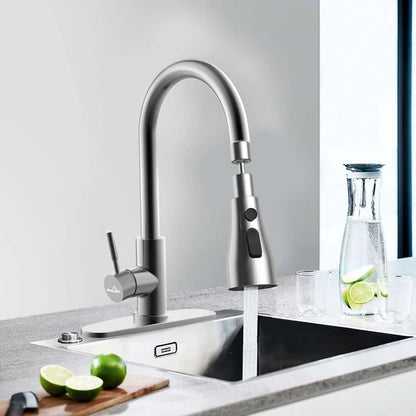 360° Rotating Kitchen Tap Extender, Flexible Faucet Attachment with 2/3 Mode Spray Head, Universal Splash Filter Aerator