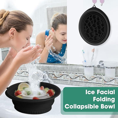 Silicone Facial Ice Bowl for Skin Tightening & Acne Relief – Portable Spa Tool for Home