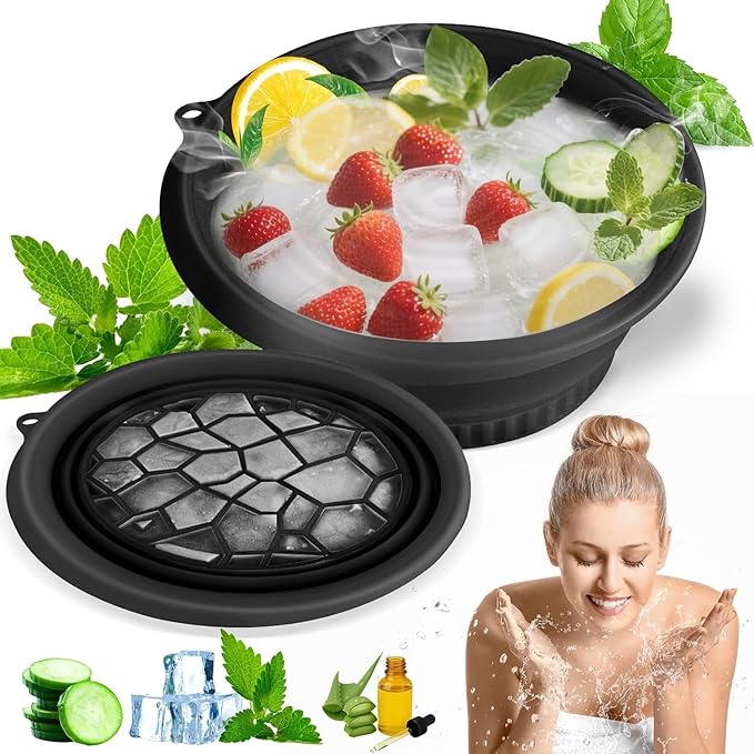 Silicone Facial Ice Bowl for Skin Tightening & Acne Relief – Portable Spa Tool for Home