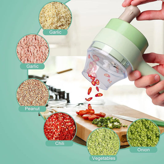 4 in 1 electric handheld cooking hammer vegetable cutter fruit slicer